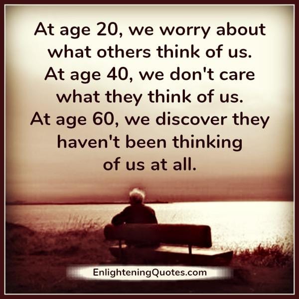 People haven't been thinking of us at all