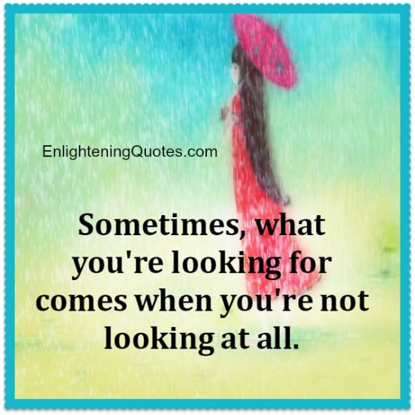 What you are looking for in life?