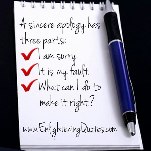 Be humble enough to accept your mistake