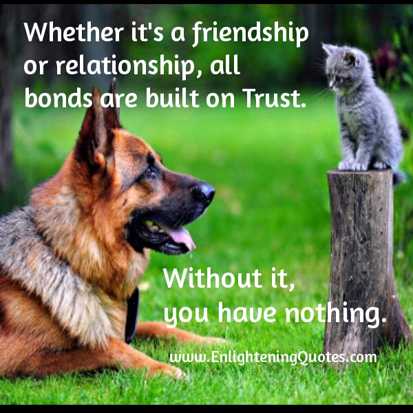 All relationships are built on trust