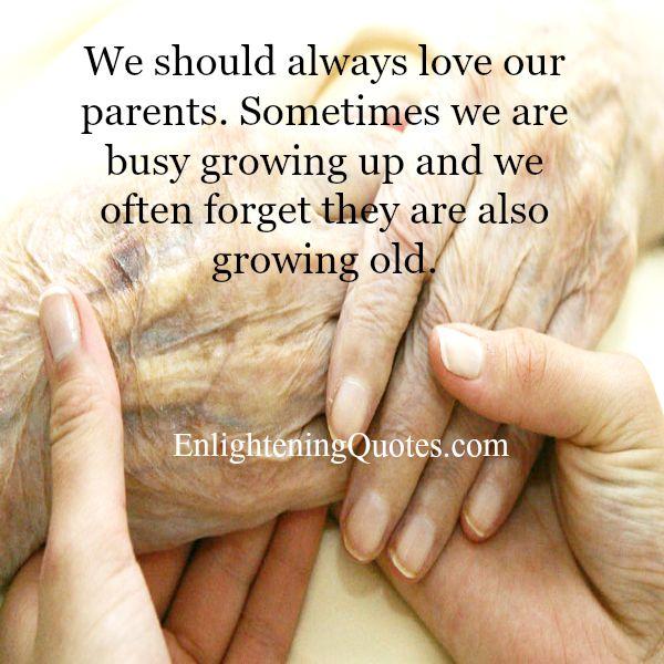 Always love our parents