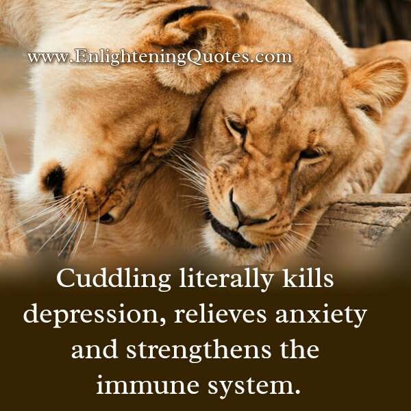 Cuddling literally kills depression