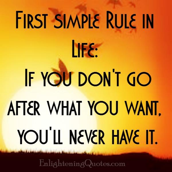 First simple Rule in Life