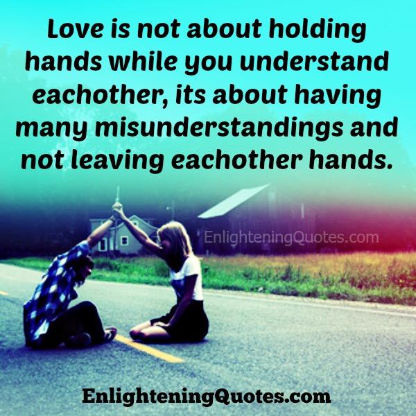 Love is not about holding hands