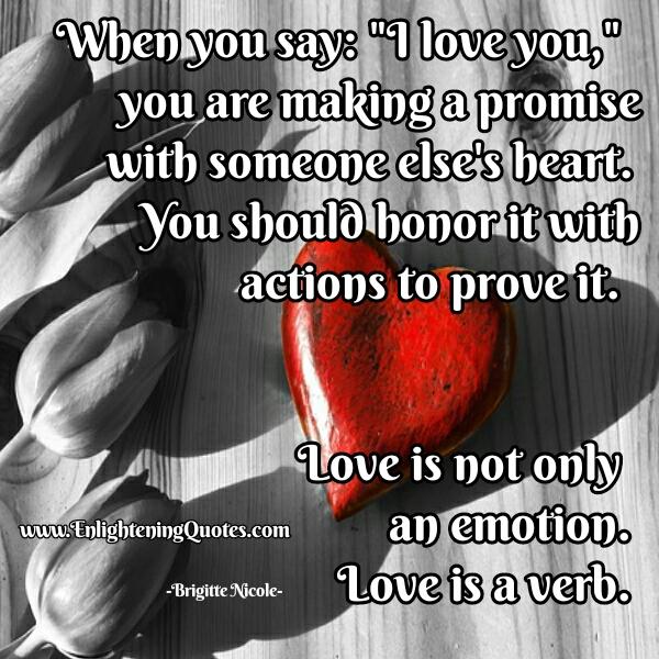 Love is not only an emotion