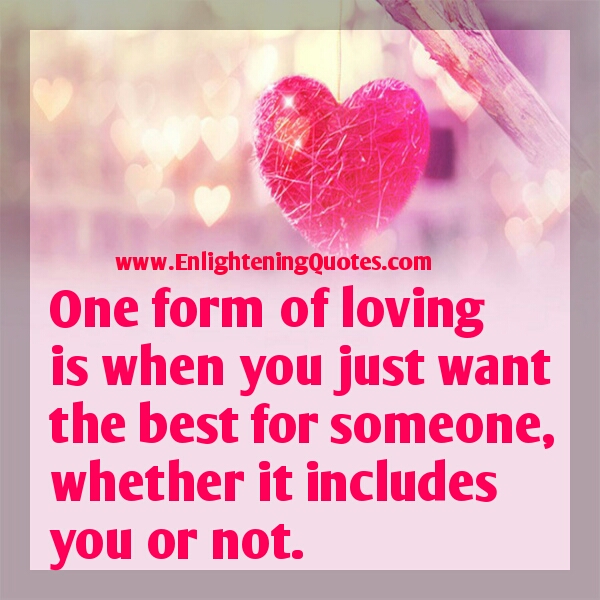 One form of loving any person