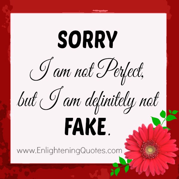 Sorry! I am not perfect