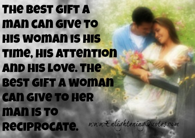 The best gift a man and woman can give to each other