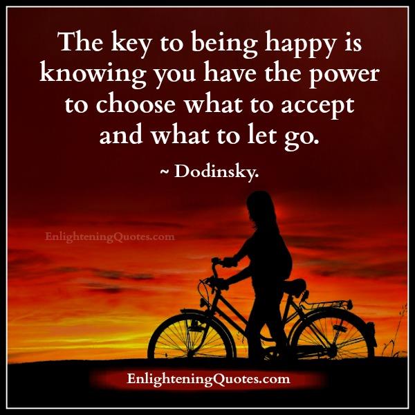 The key to being happy