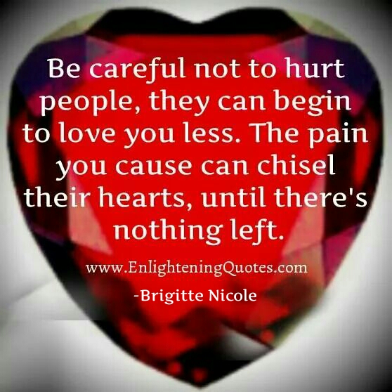 Be careful not to hurt people